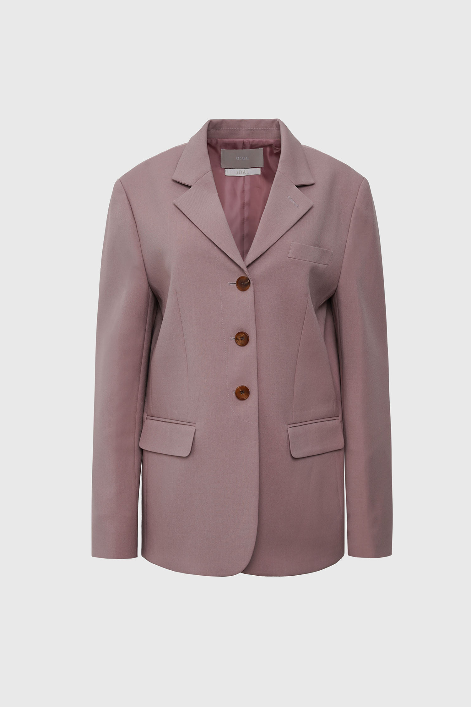 Over fit single jacket - pink