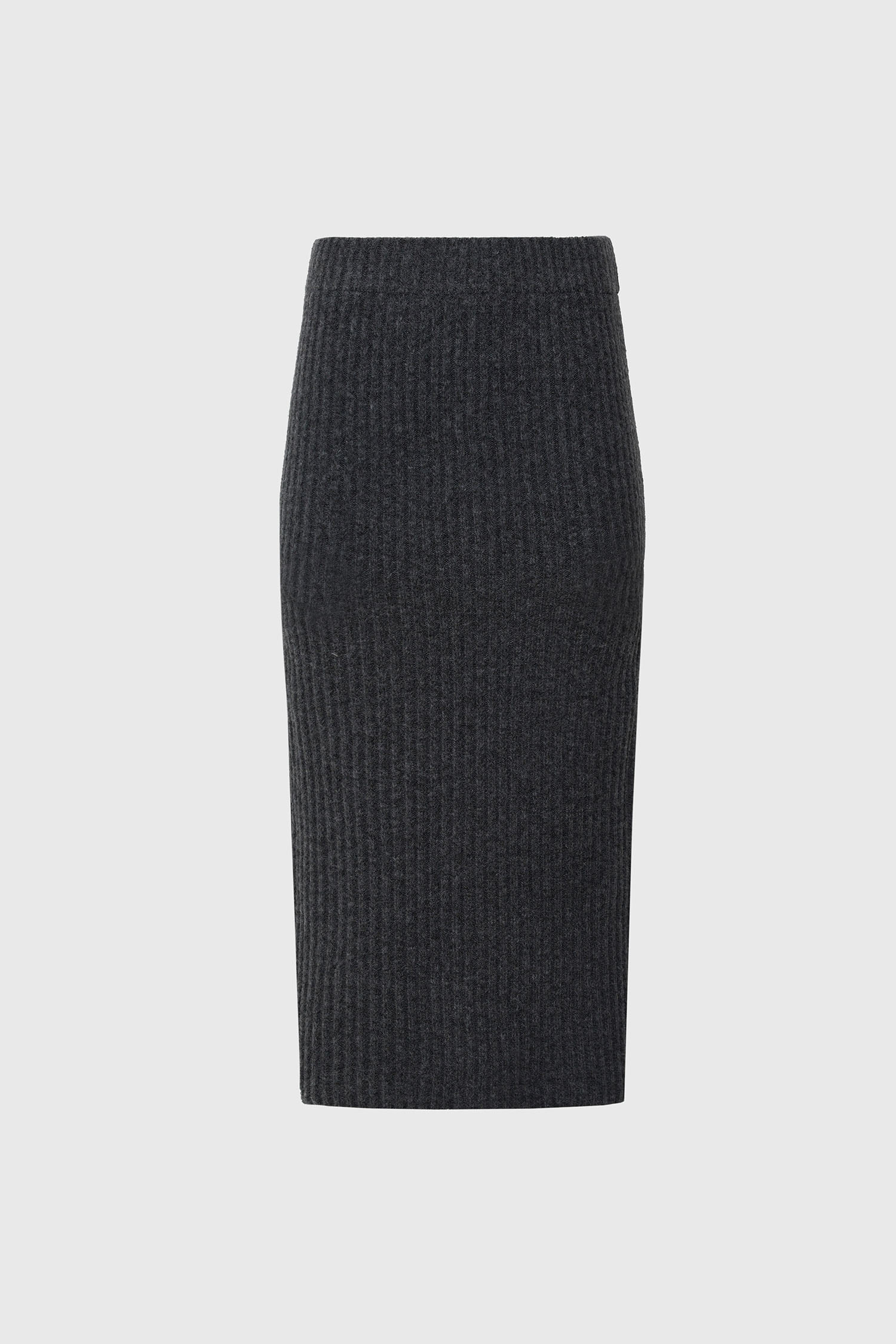 Warmth wrinkle knit skirt - gray