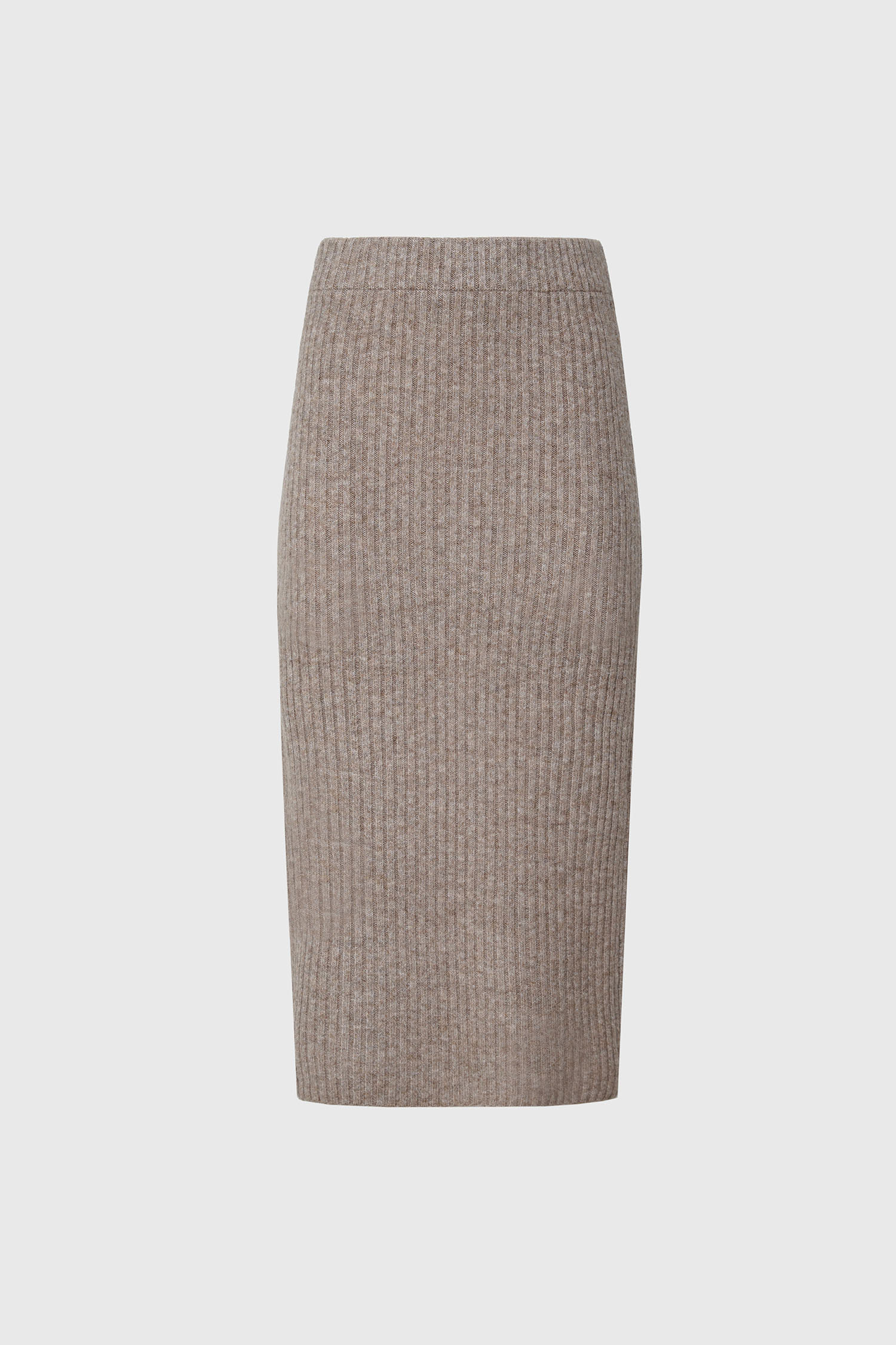 Warmth wrinkle knit skirt - oatmeal