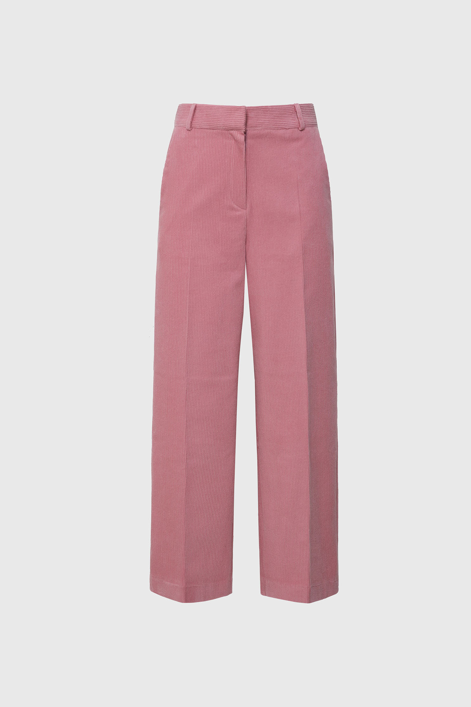Vivid corduroy wide pants - pink