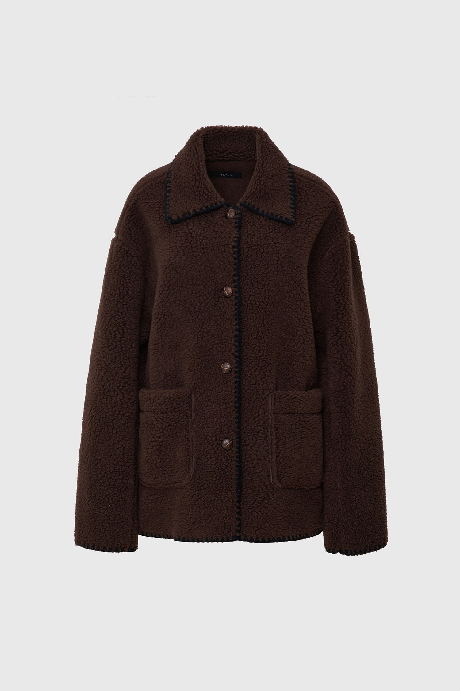 Tin fleece reversible collar jacket - brown