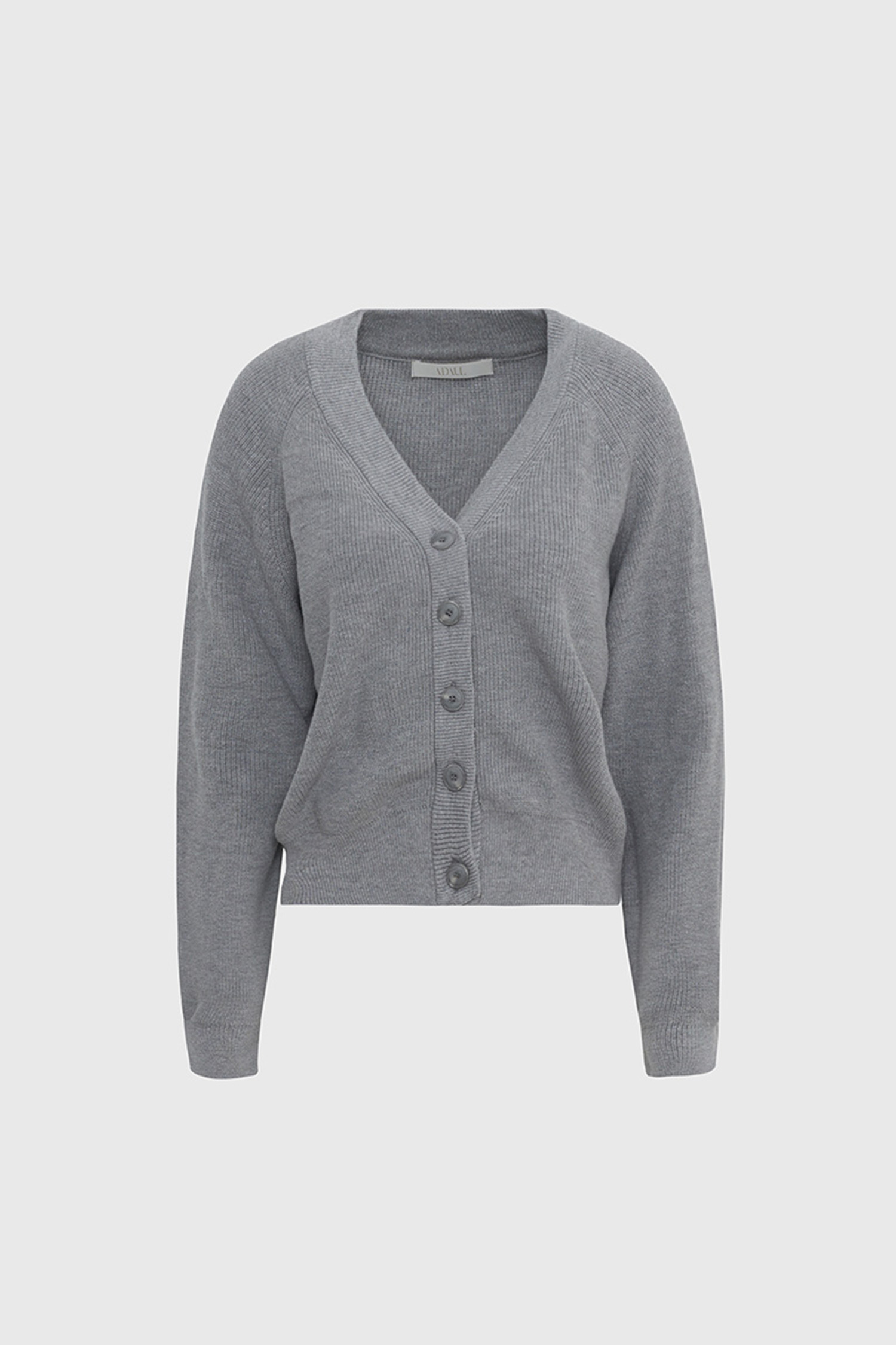Hazzi v neck knit cardigan - Grey