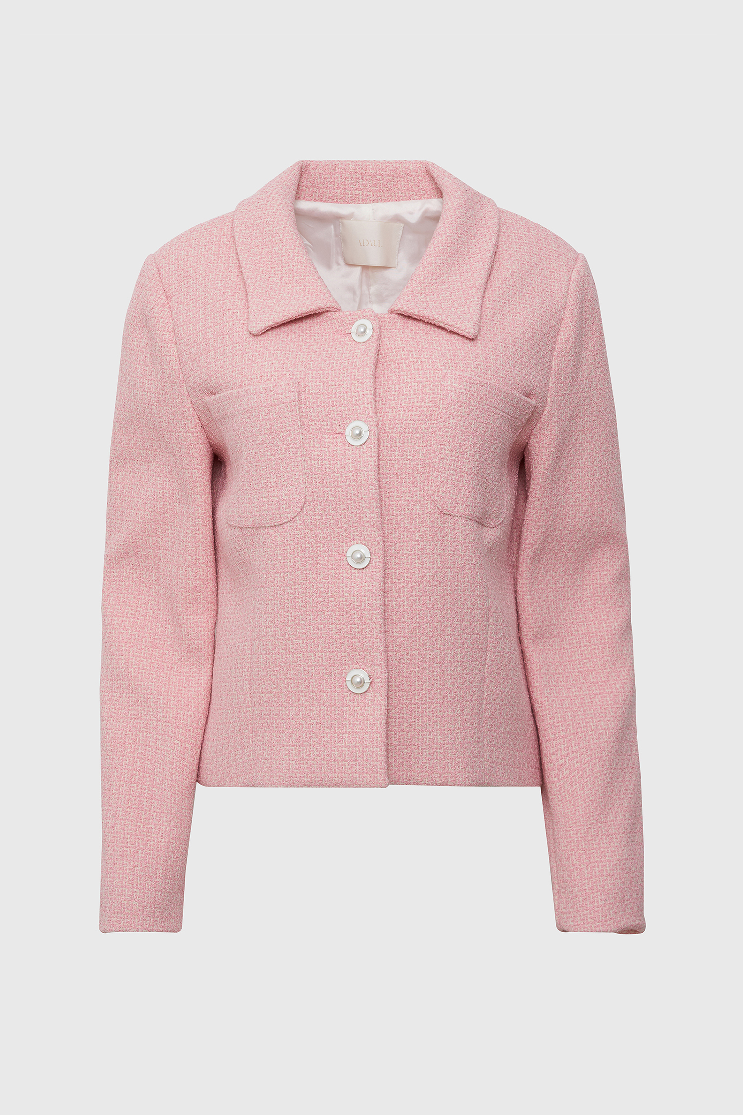 Ella two pocket tweed jacket - pink
