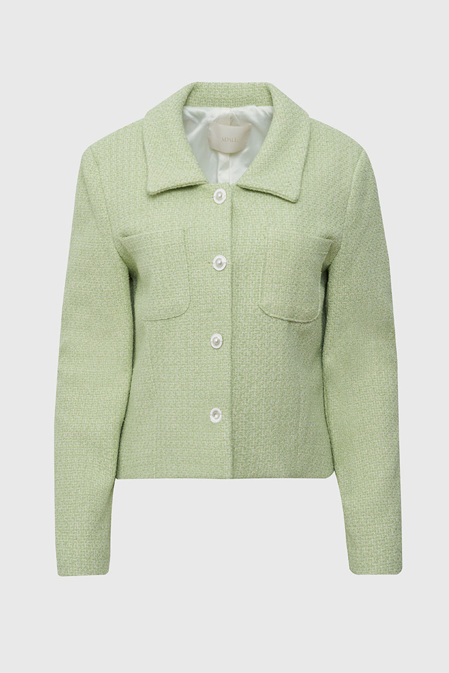 Ella two pocket tweed jacket - mint