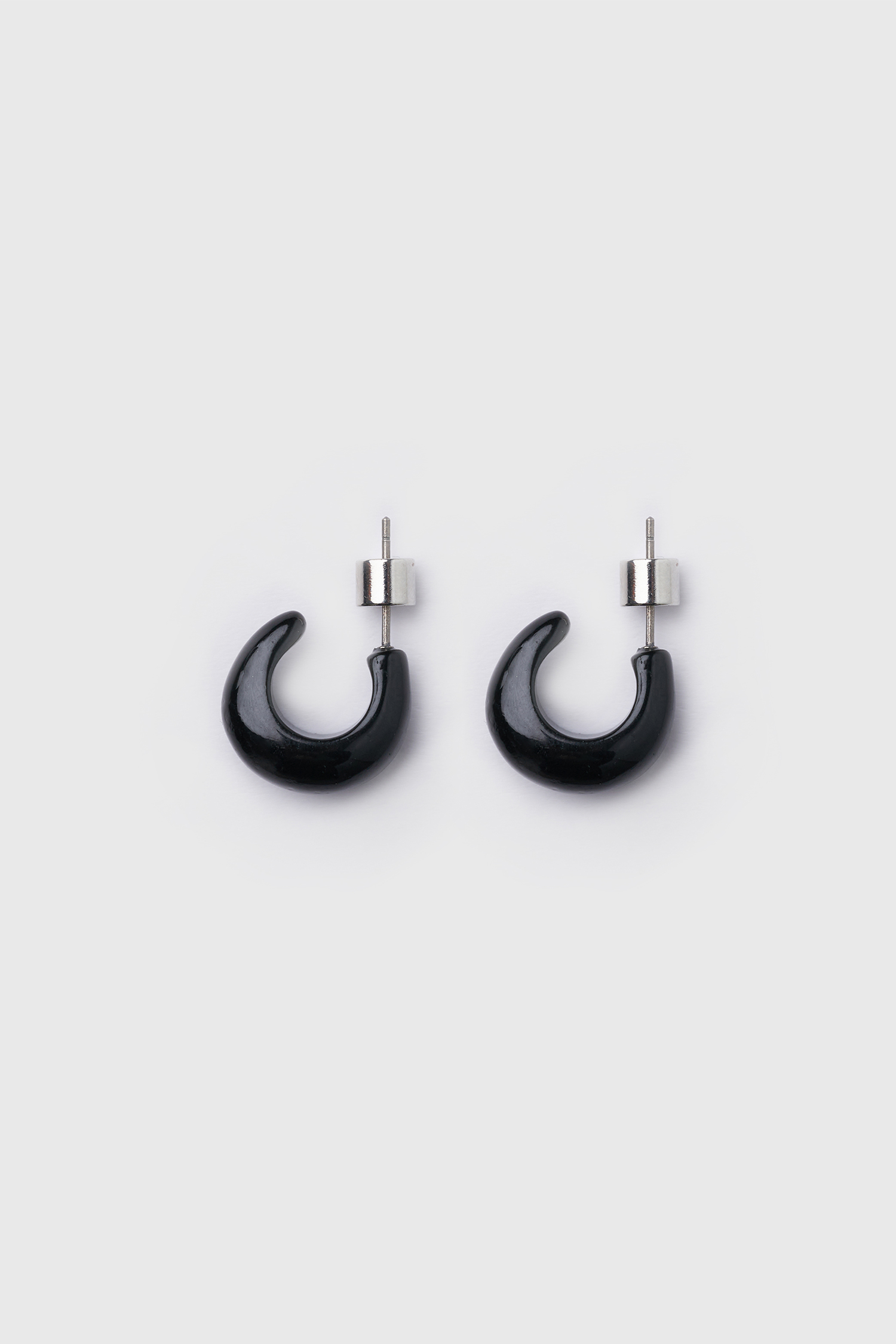 Curve point ring earring - 3color