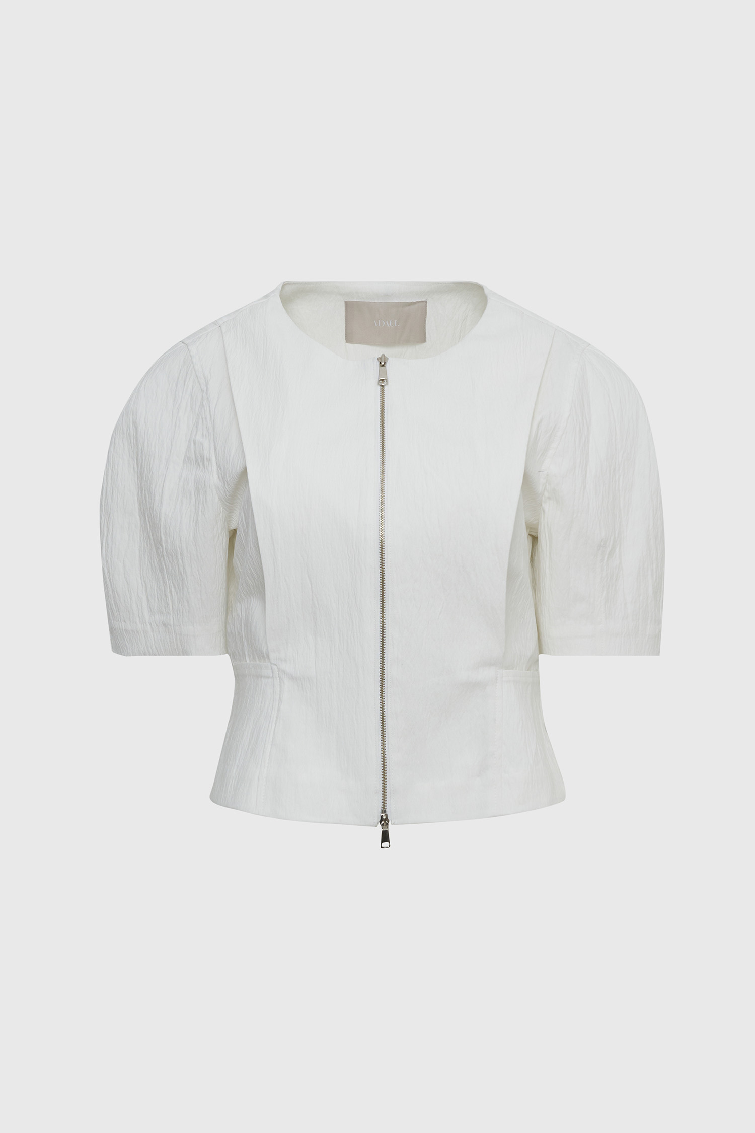 Arty two way zip-up jacket - white