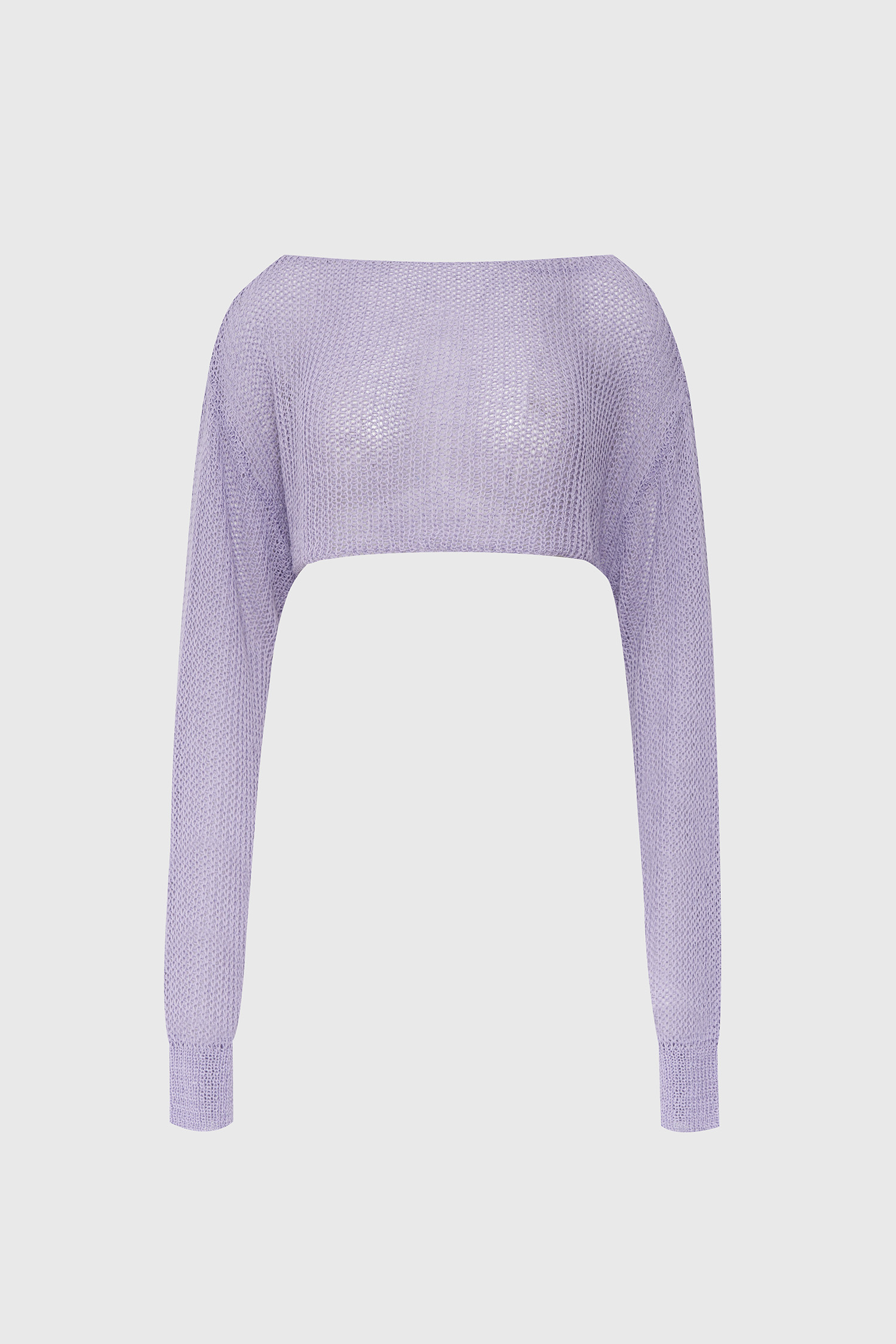 Mona layered crop knit bolero - purple