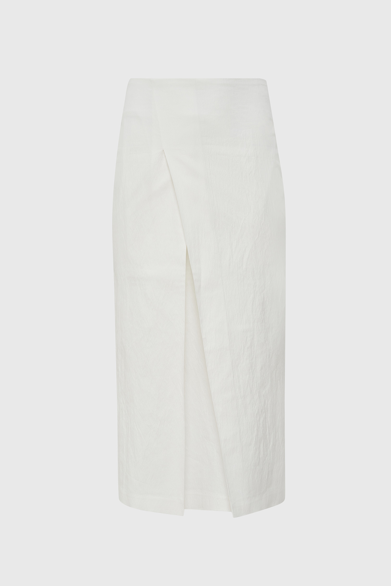 Das fake slit long skirt - white