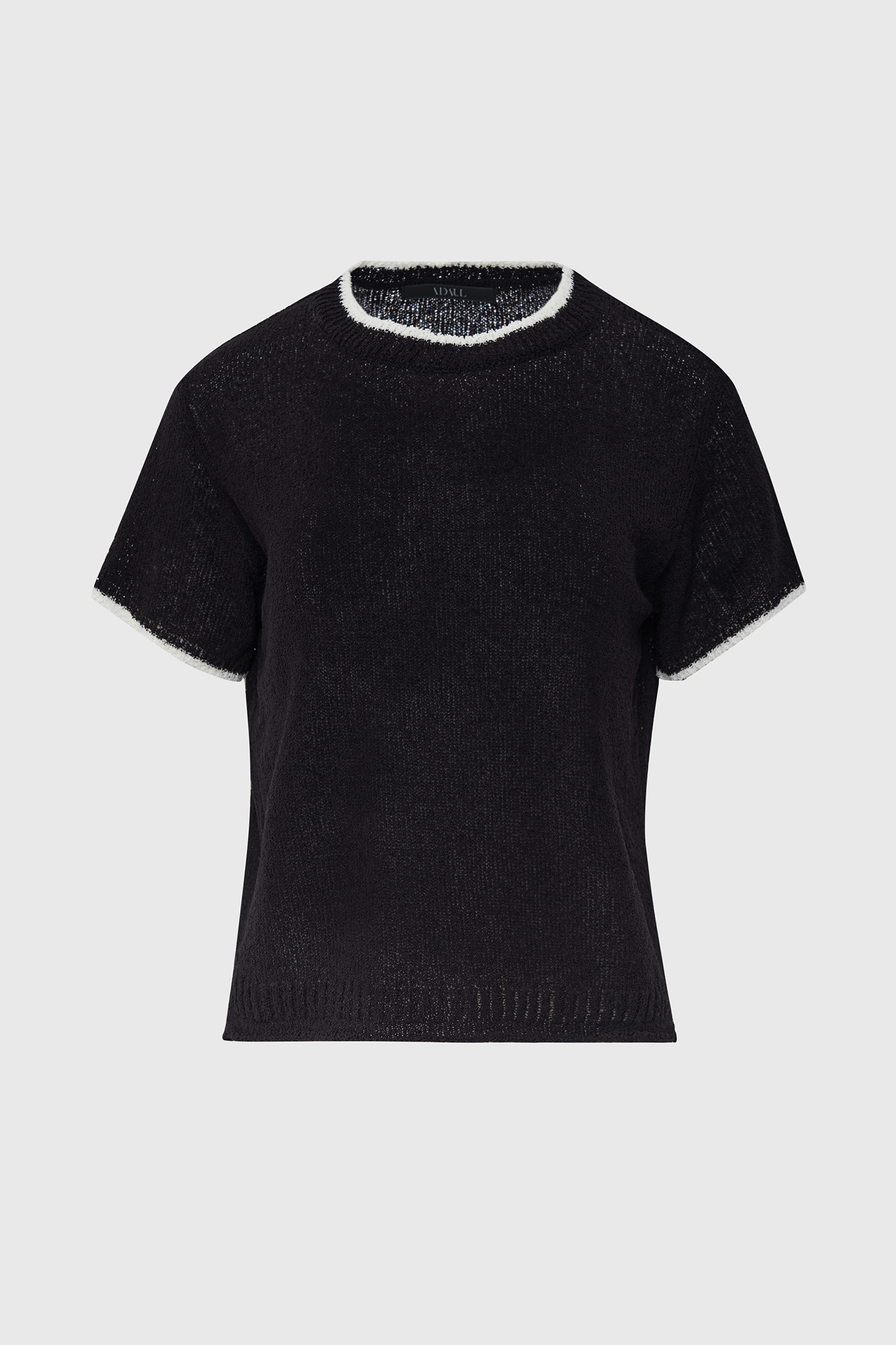 Coloring point half knit - black