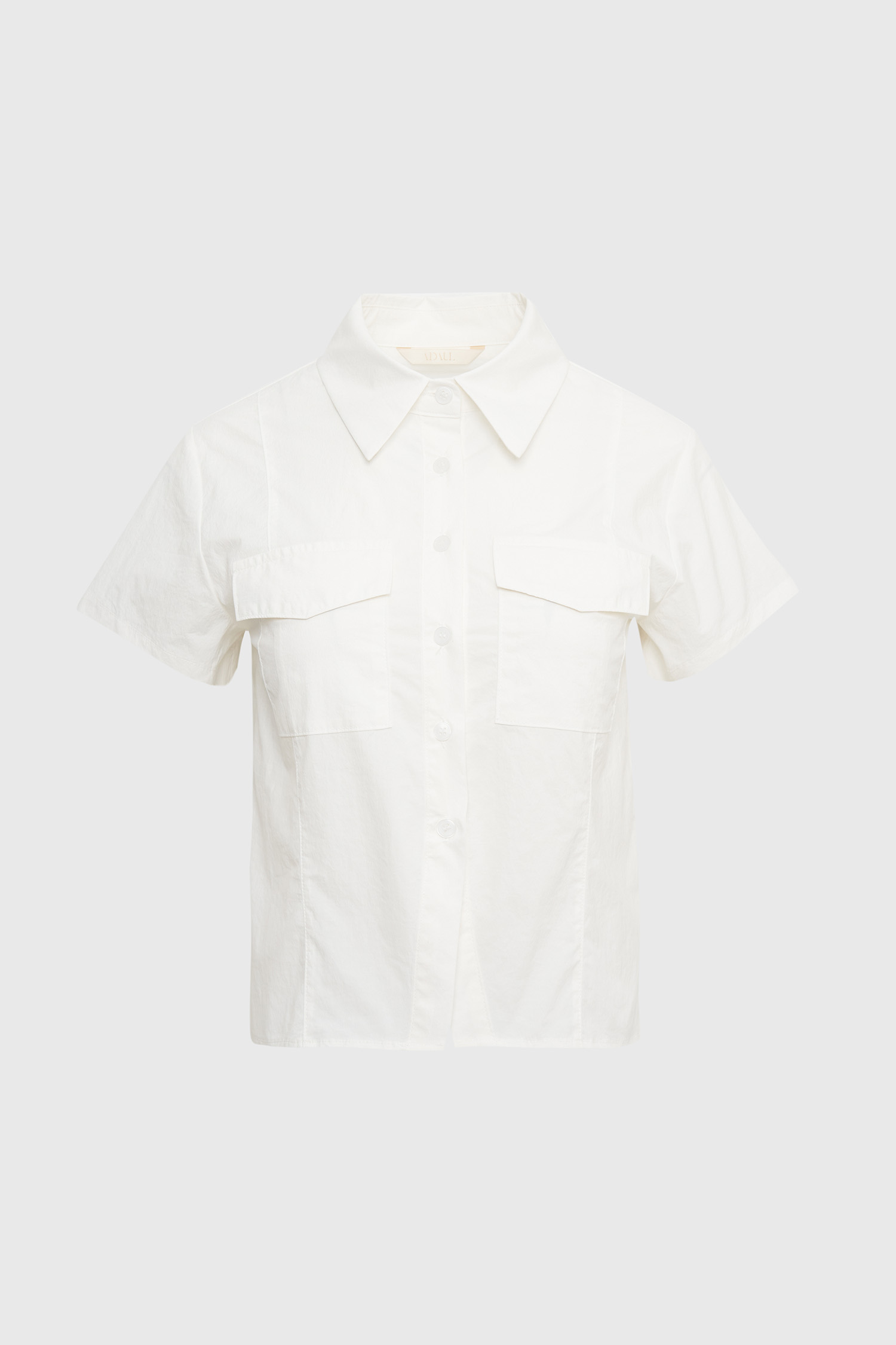 [6/16일 순차출고] Cargo pocket washing crop shirt - white