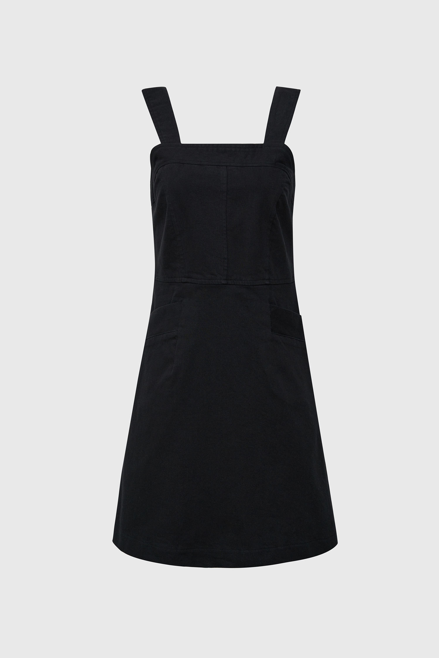 Mim sholder strap mini dress - black