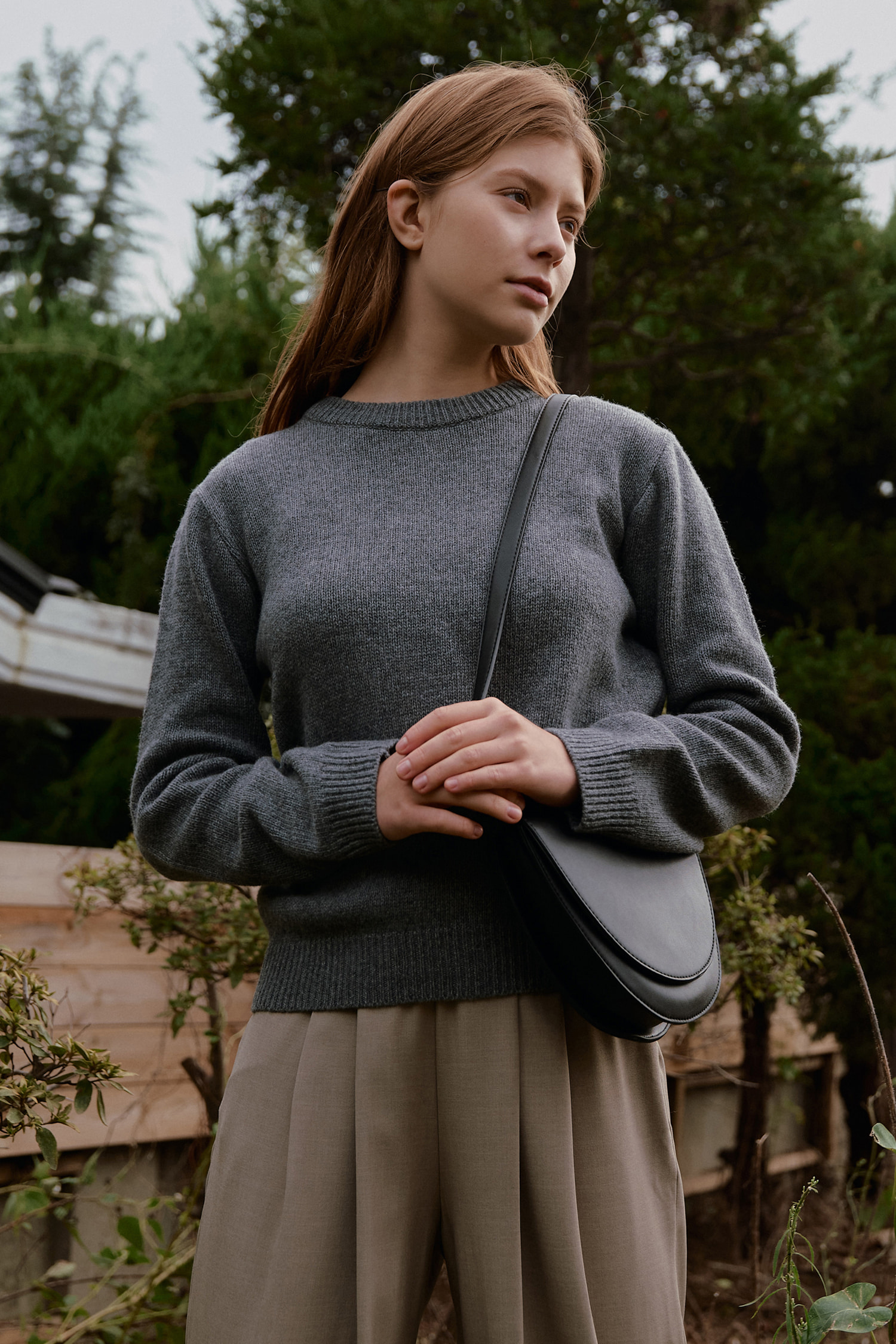 Basic round knit - gray