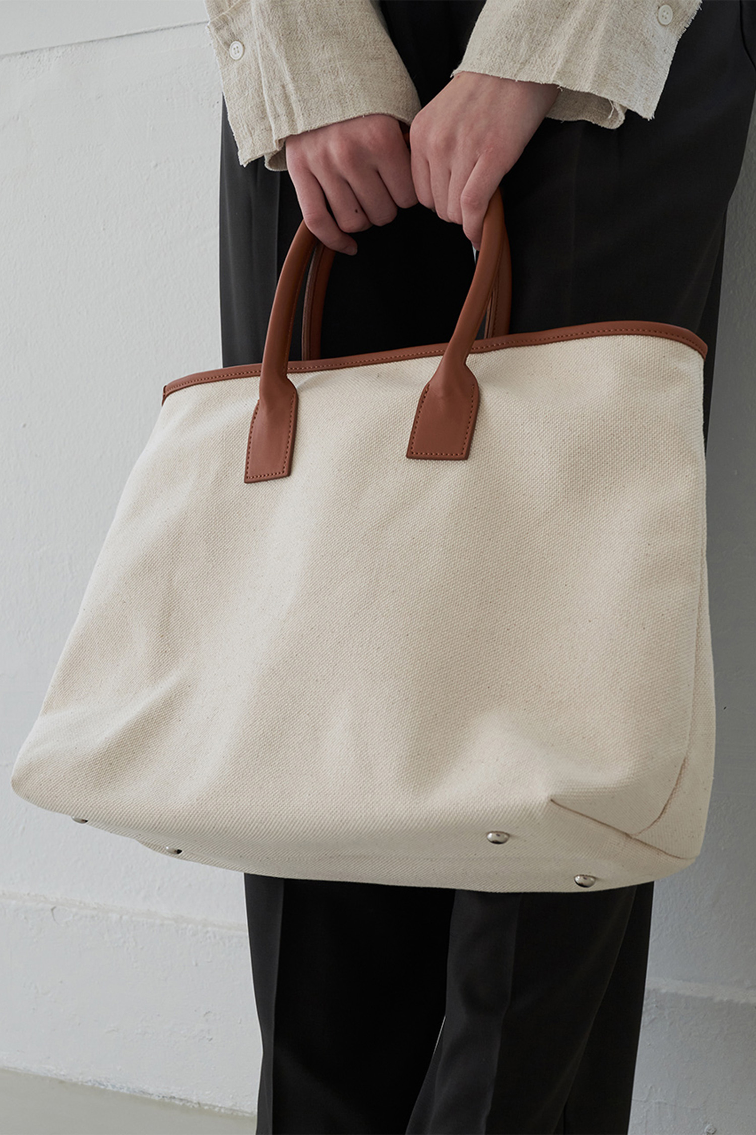 Easy canvas tote bag - brown